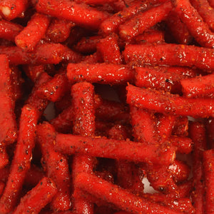 Chilli Bomba Spicy Strawberry Tubes, chili chamoy candy hand-made in LA