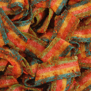 Chilli Bomba Rainbow Belts, chili chamoy candy hand-made in LA