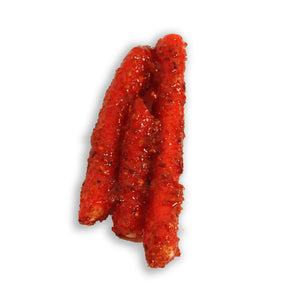 Chilli Bomba Spicy Strawberry Tubes, chili chamoy candy hand-made in LA