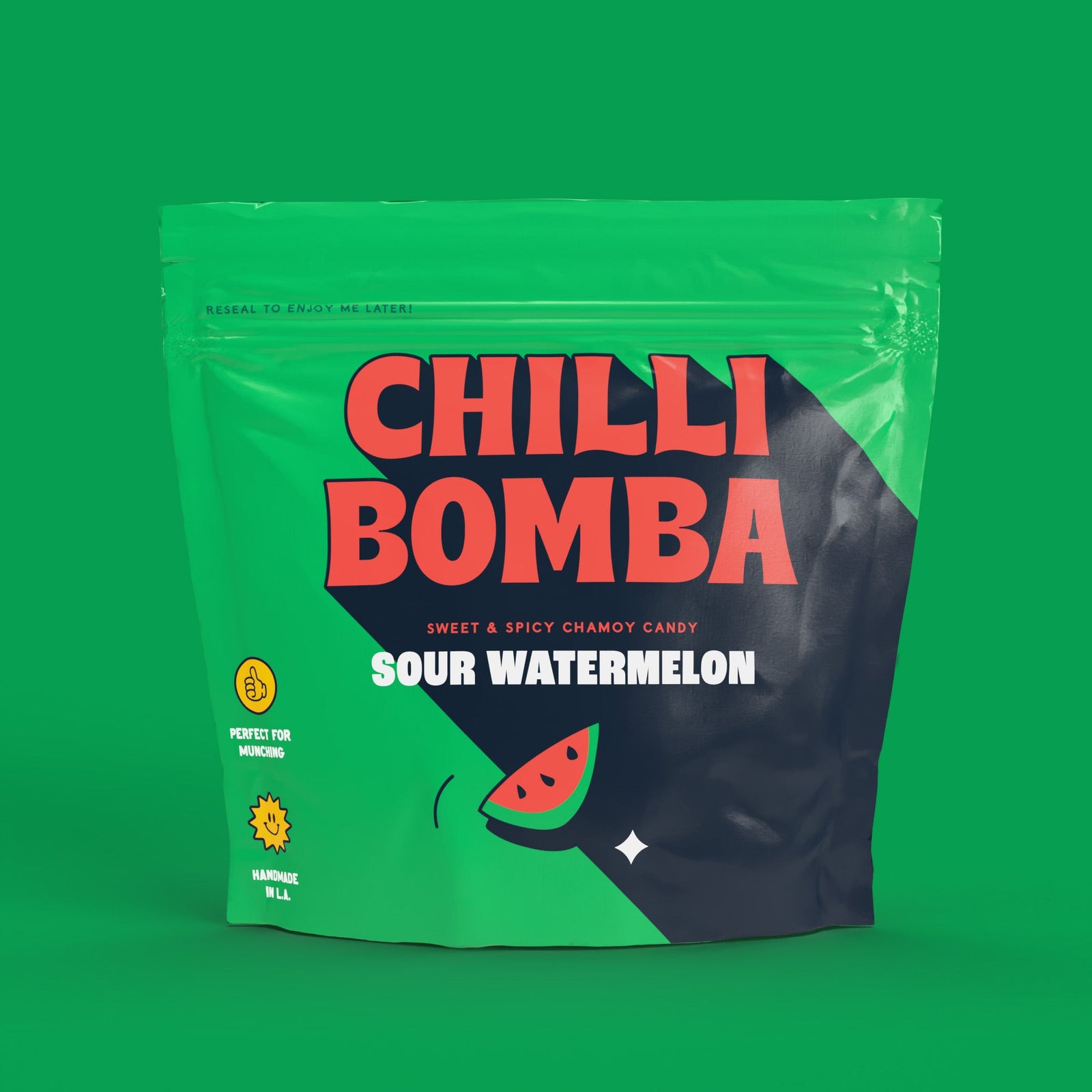 Chilli Bomba Sour Watermelon, chili chamoy candy hand-made in LA