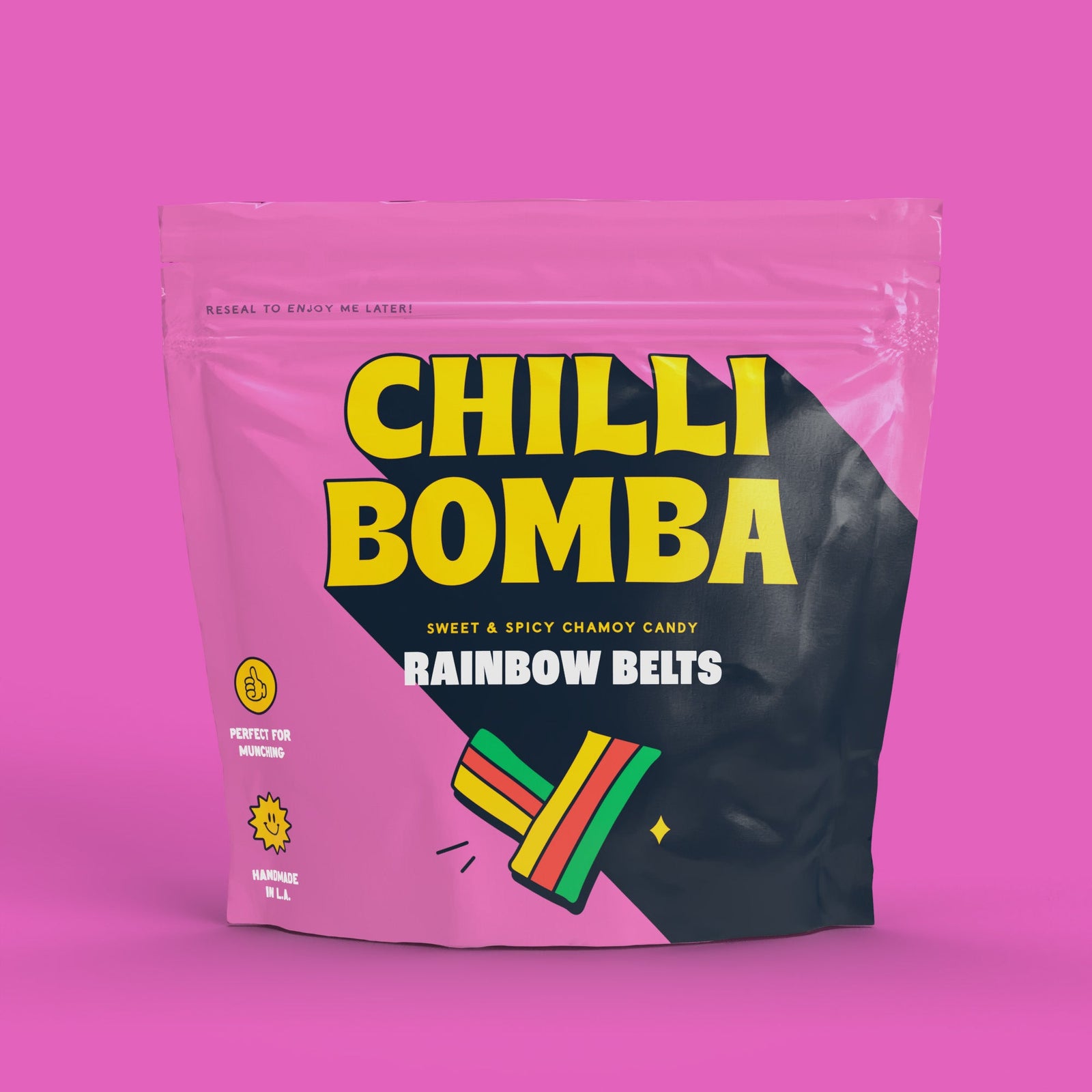 Chilli Bomba Rainbow Belts, chili chamoy candy hand-made in LA