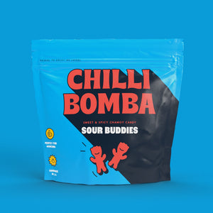 Chilli Bomba Sour Buddies, chili chamoy candy hand-made in LA