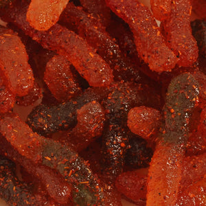 Chilli Bomba Spicy Gummy Worms, chili chamoy candy hand-made in LA