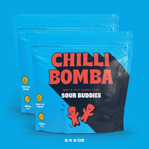 Chilli Bomba Sour Buddies, chili chamoy candy hand-made in LA