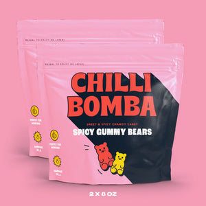 Chilli Bomba Spicy Gummy Bears, chili chamoy candy hand-made in LA