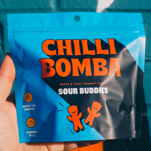 Chilli Bomba Sour Buddies, chili chamoy candy hand-made in LA